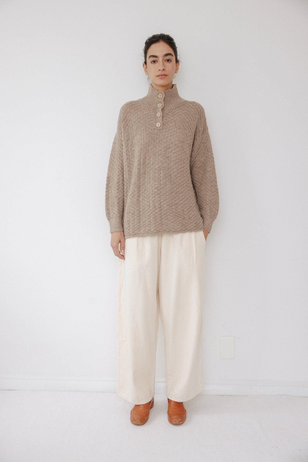 Lattice Henley : Oatmeal