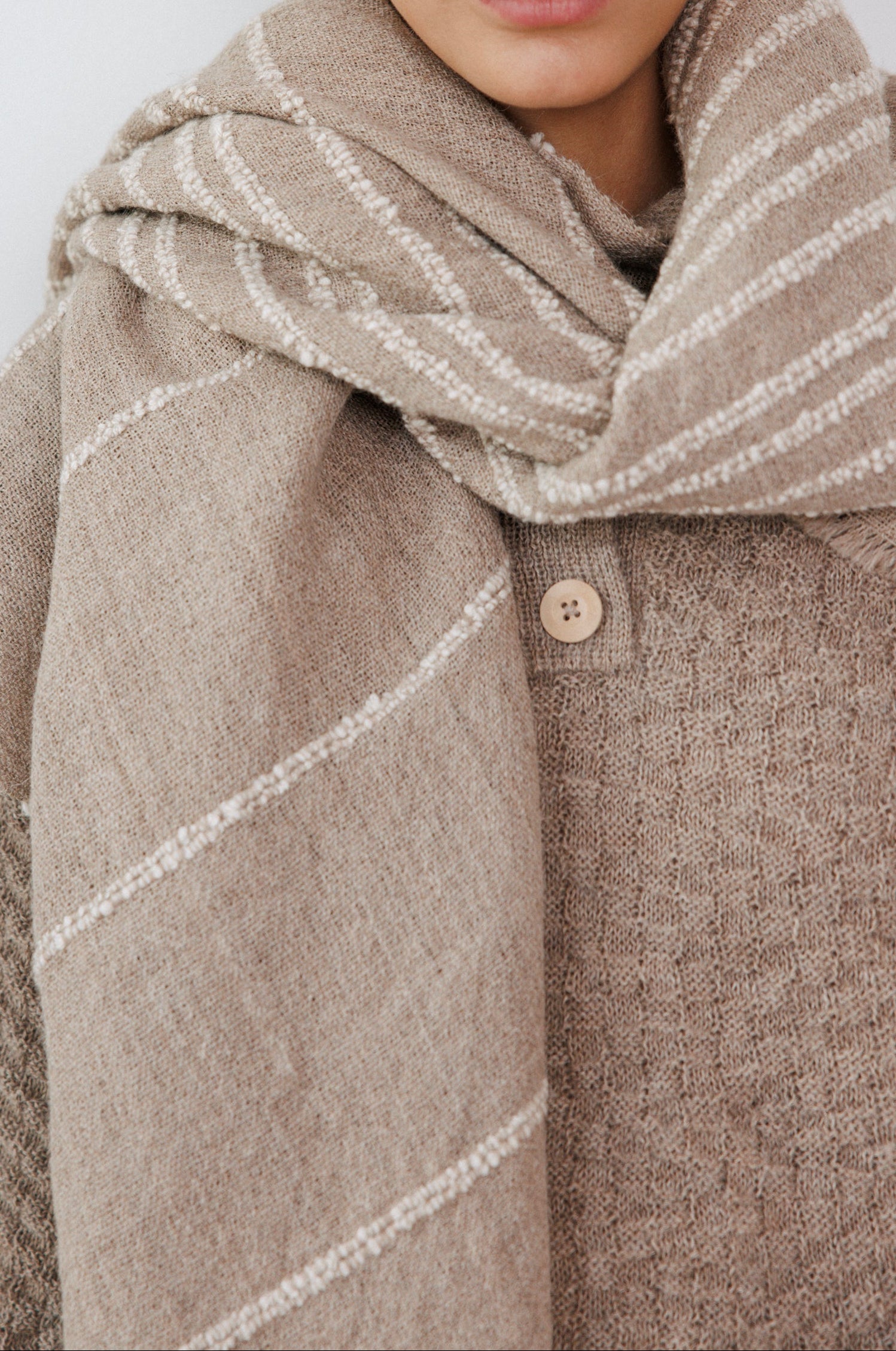 Handwoven Throw : Oatmeal