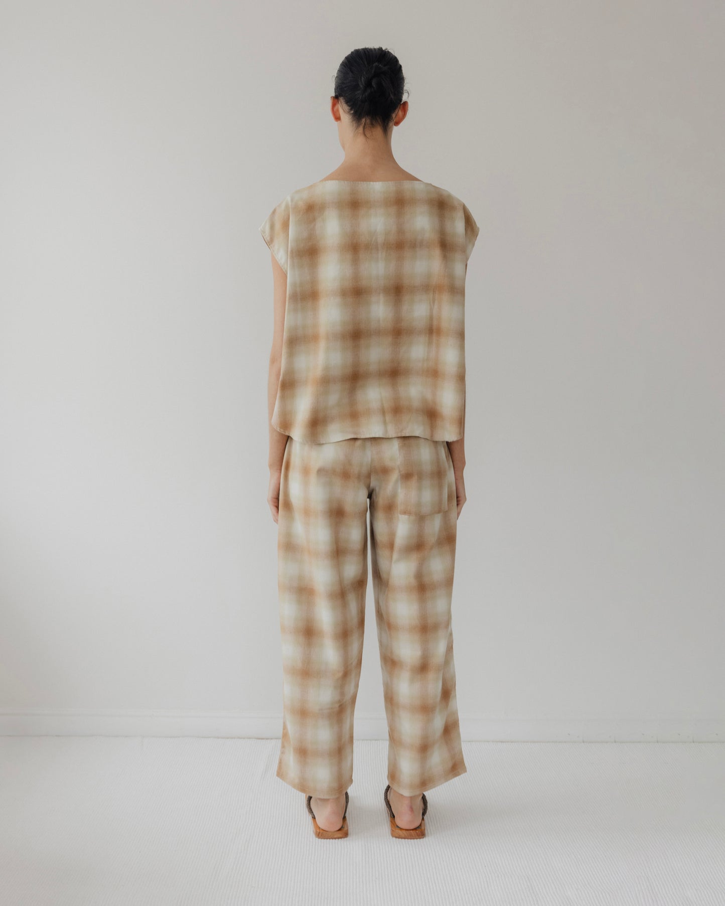 Wide Trouser : Ombre Plaid