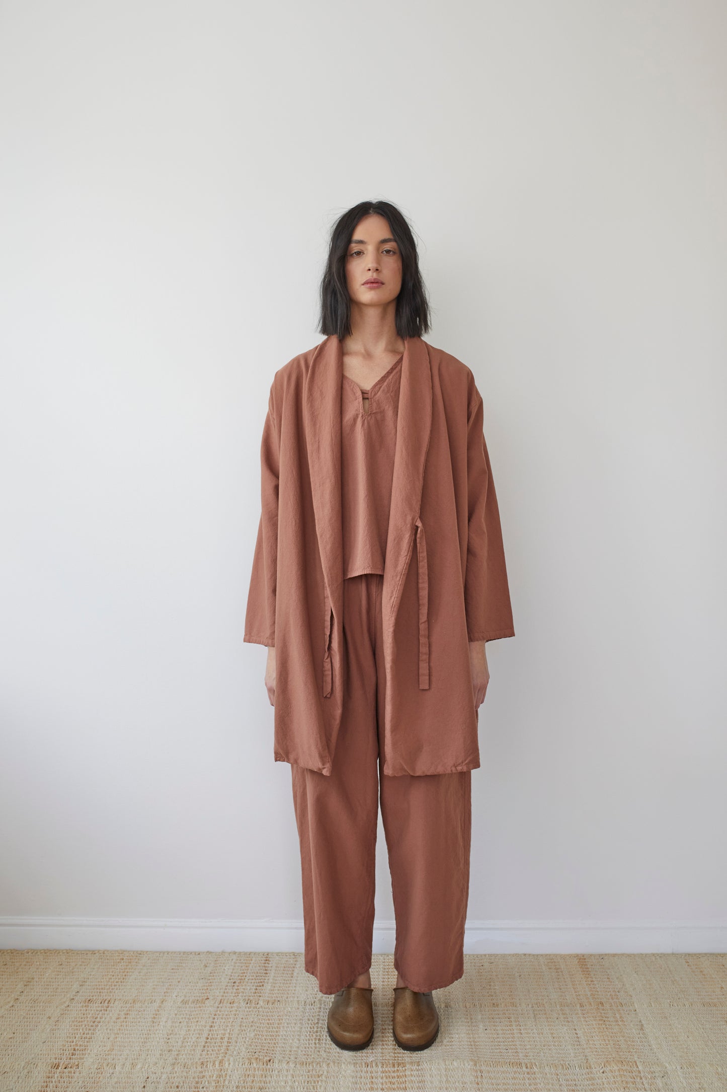 Twill Tie Trench : Clay