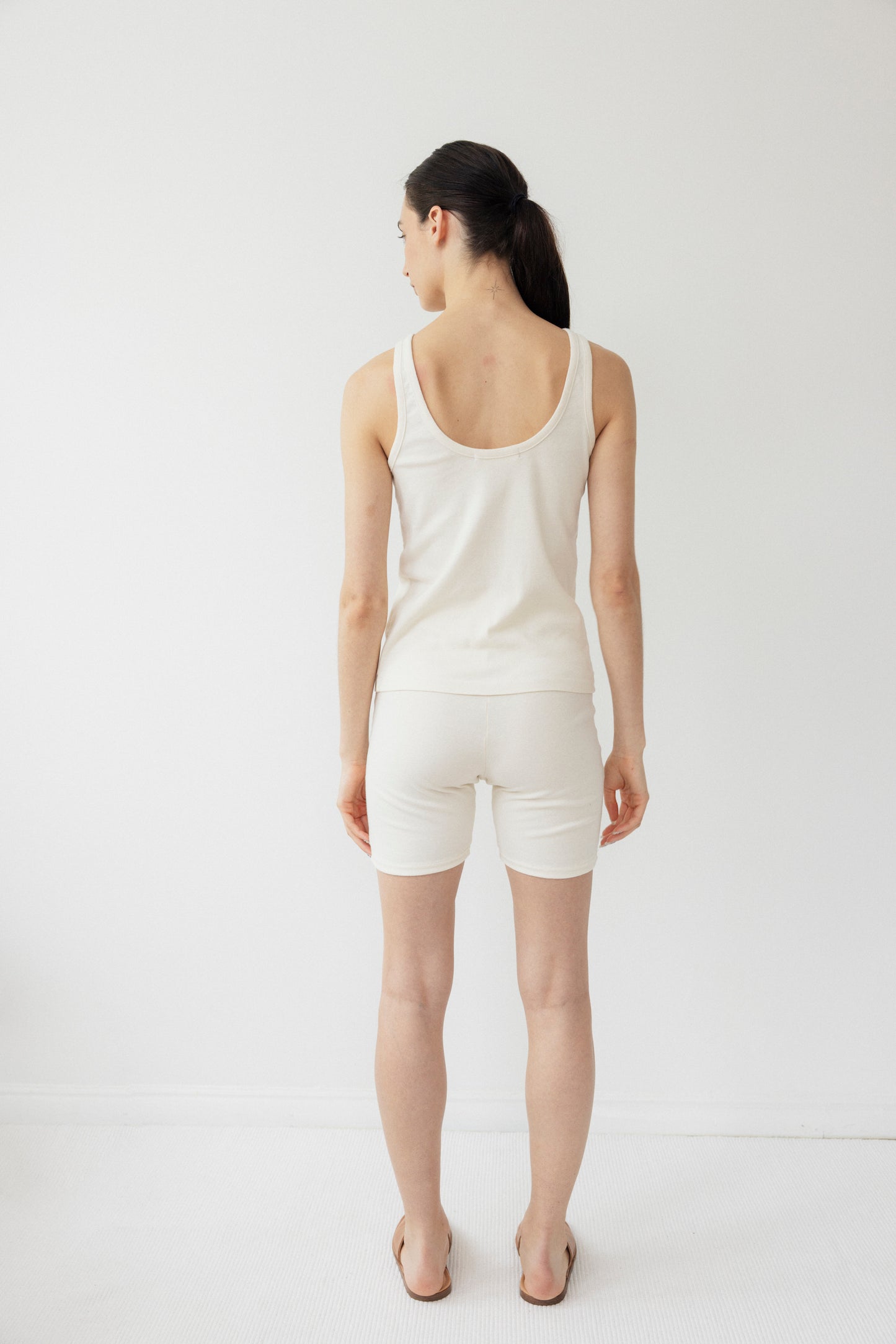 Scoop Back Rib Tank : Natural