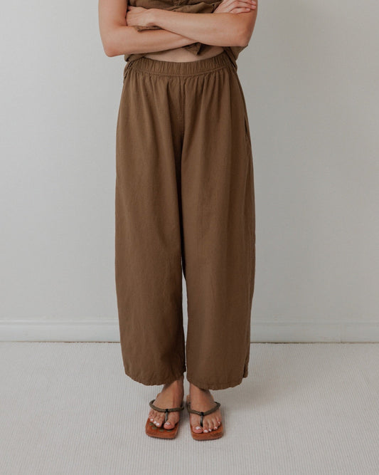 Wide Trouser : Sepia