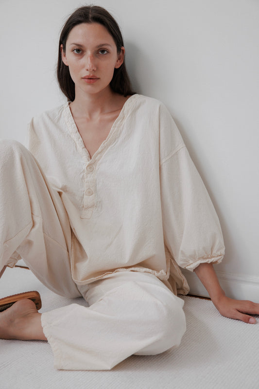 Woven Popover : Natural