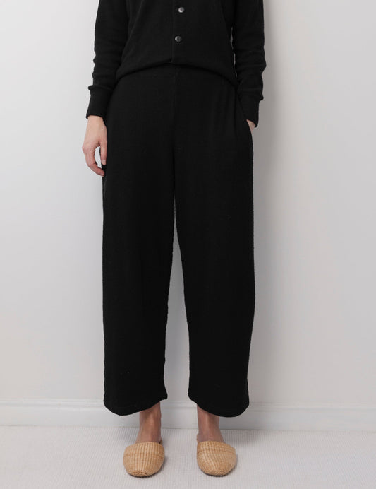 Wool Wide Leg: Onyx