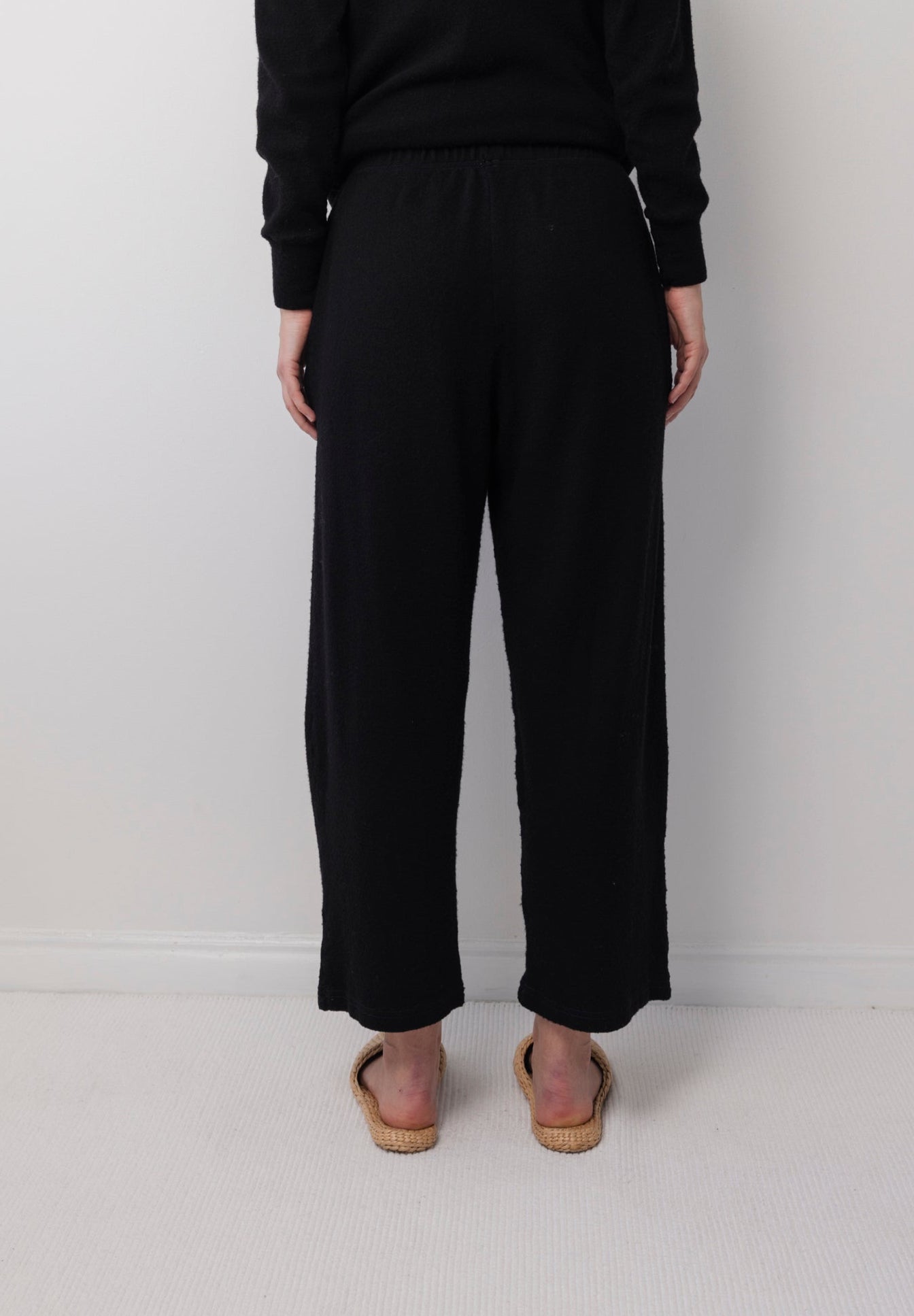 Wool Wide Leg: Onyx