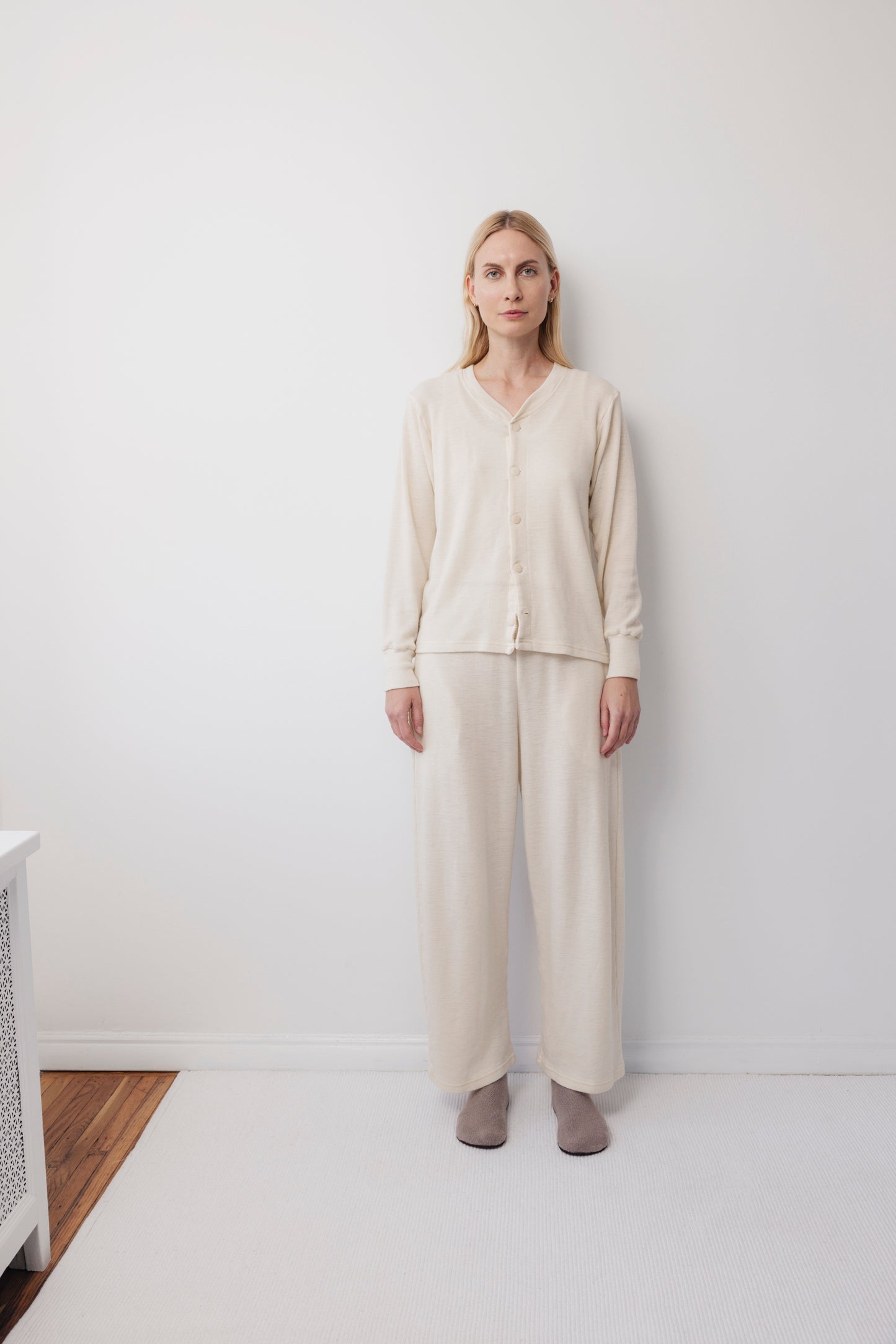 Wool Wide Leg: Natural