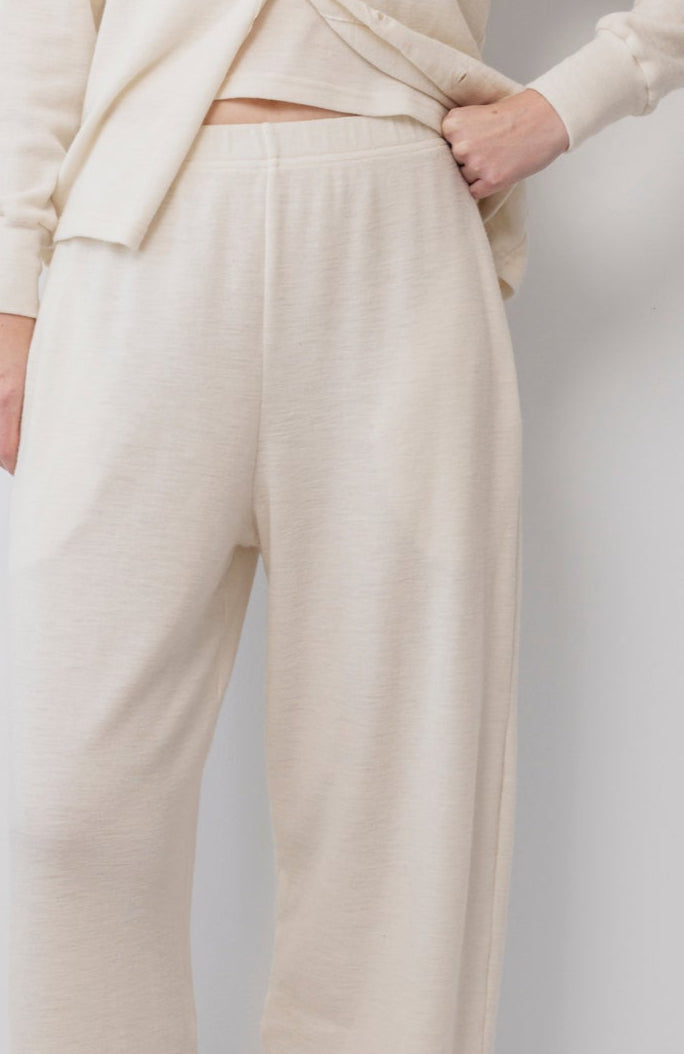 Wool Wide Leg: Natural