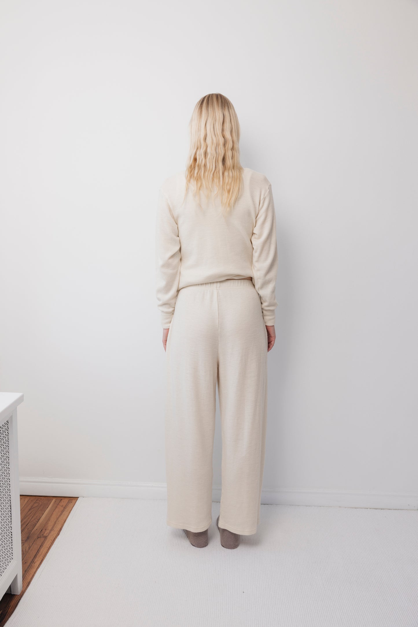 Wool Wide Leg: Natural