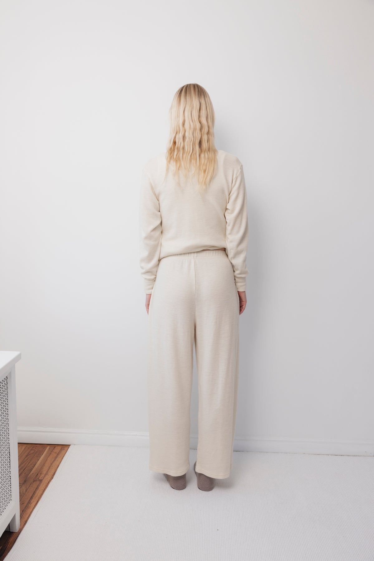 Wool Wide Leg: Natural