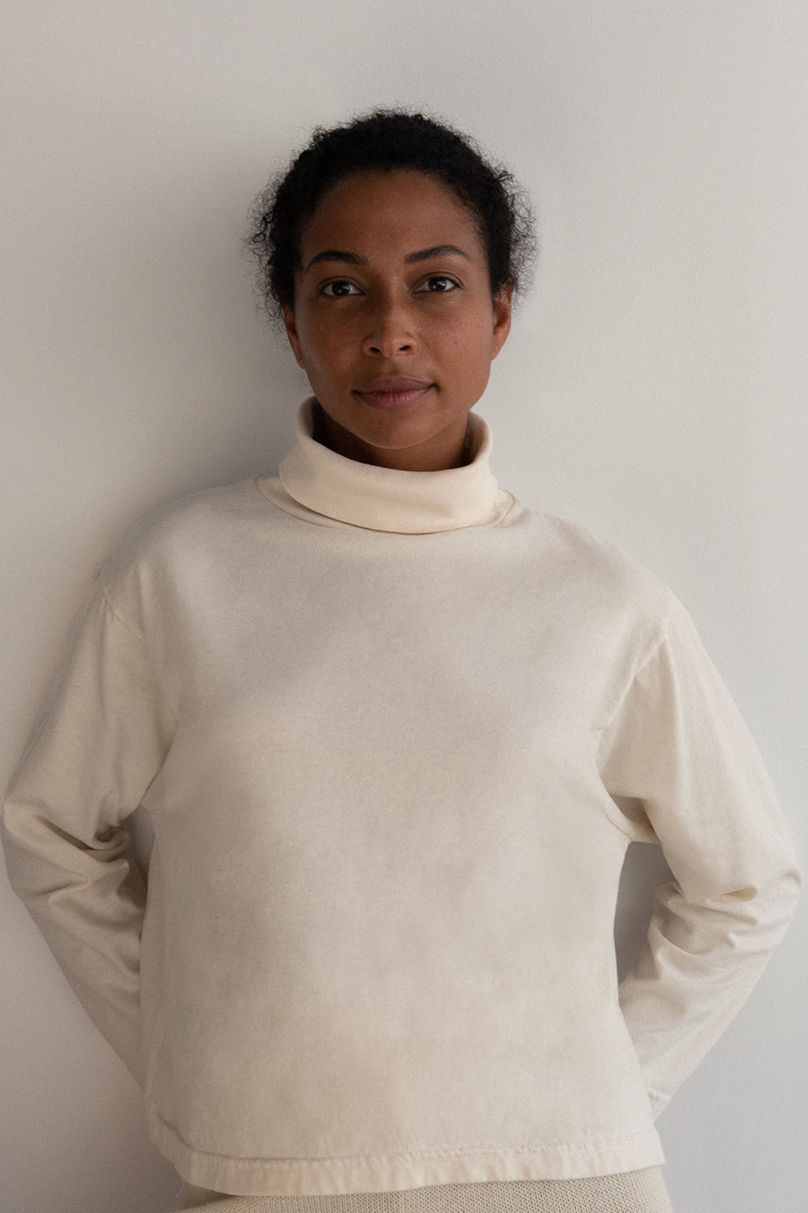 Easy Box Mockneck : Natural