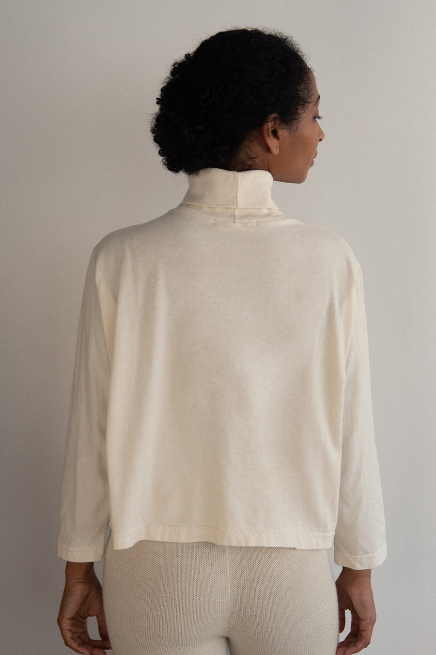 Easy Box Mockneck : Natural