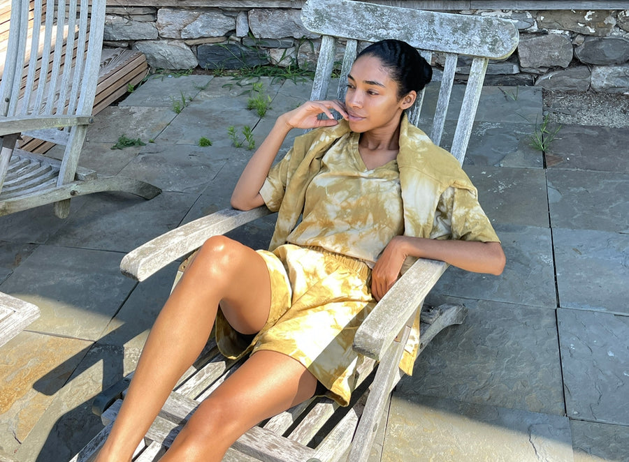Easy Cropped Tee : Honeycomb