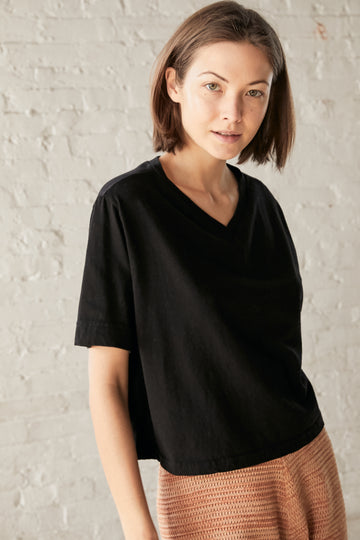 Easy Cropped Tee : Black