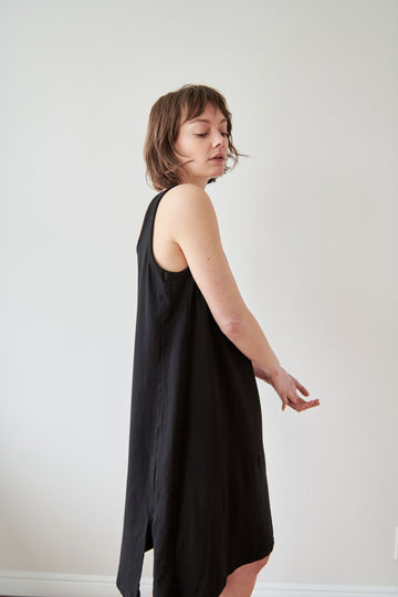 Boatneck Dress : Black