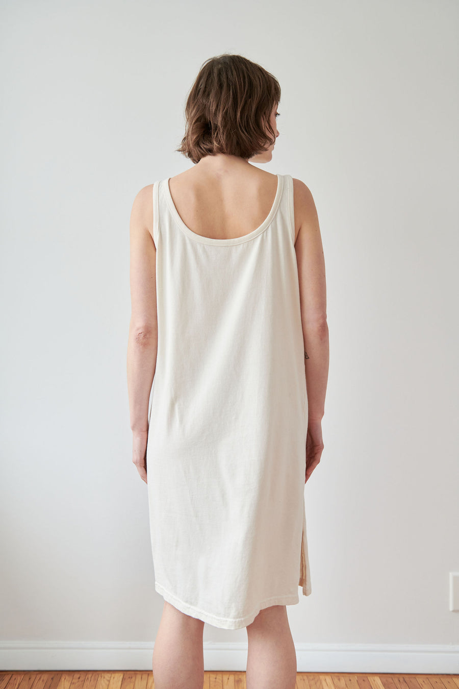 Boatneck Dress : Natural